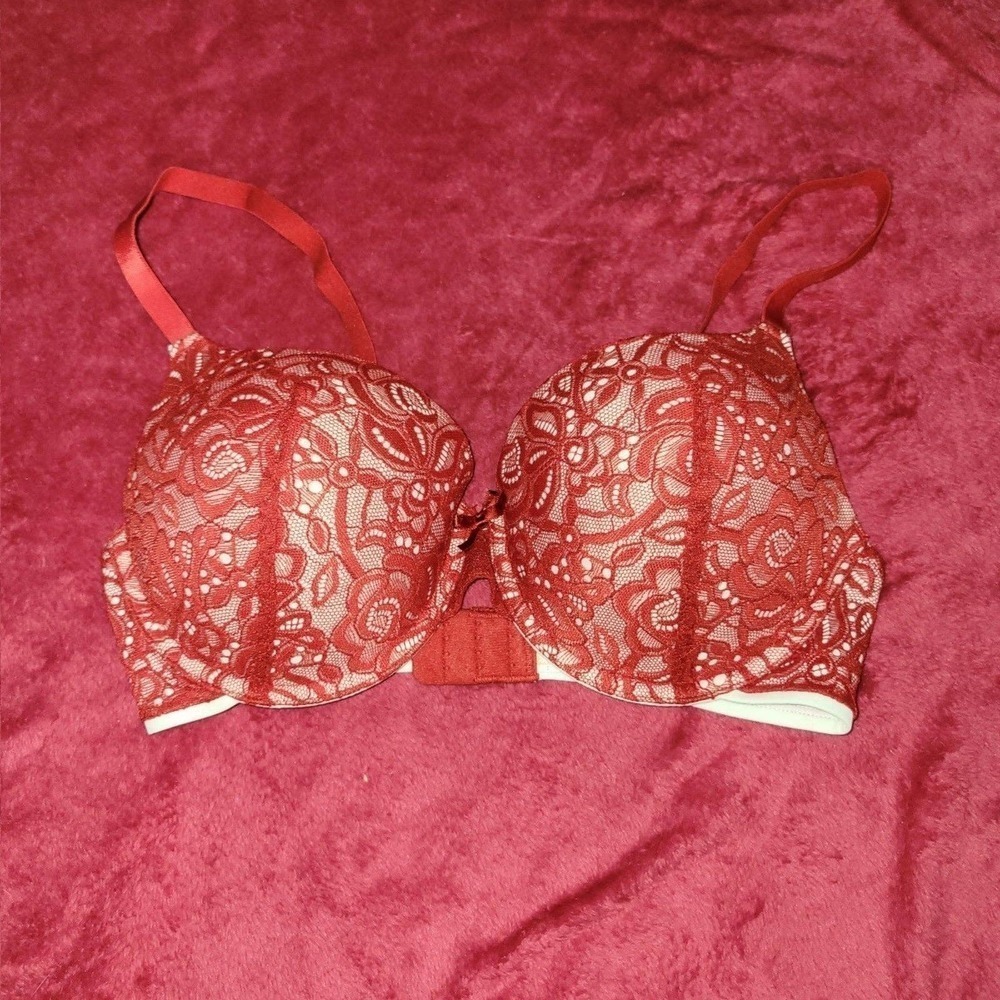NWOT Red Lacey Bra 34D